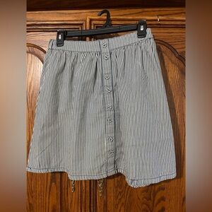 Mossimo Supply Co. Navy  and White Striped Mini Skirt